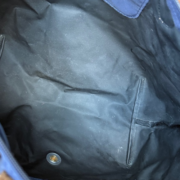 Longchamp Classic Blue and Brown Tote Size M - Picture 7 of 9